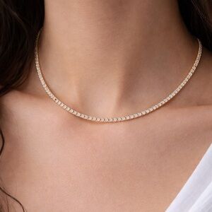 2mm round chain chocker necklace